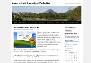 Aperçu du site de l'association ValflauNet